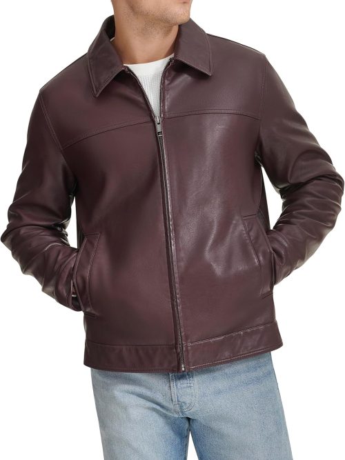 mens  Men's Classic Faux Leather Jacket