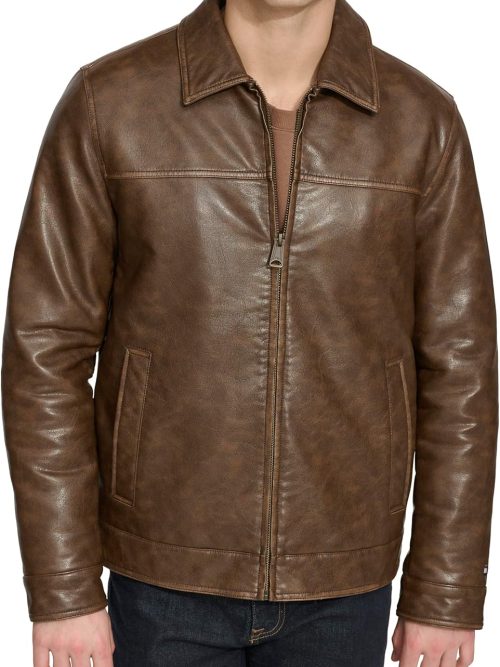 mens  Men's Classic Faux Leather Jacket