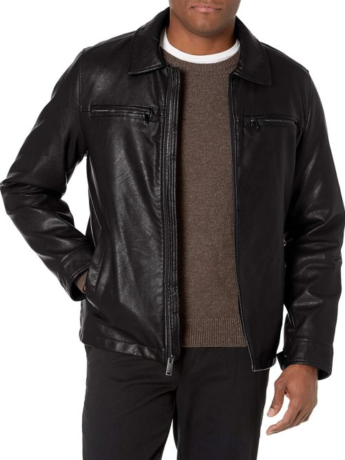 Men's  Faux Leather Jacket (Regular, Big & Tall Sizes)